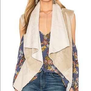NWT Bishop + Young Faux Fur/Suede Vest